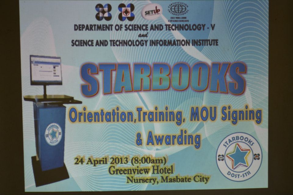 Orientation/Training, MOU Signing, Awarding and Launching of STARBOOKS - April 24, 2013 photo 14